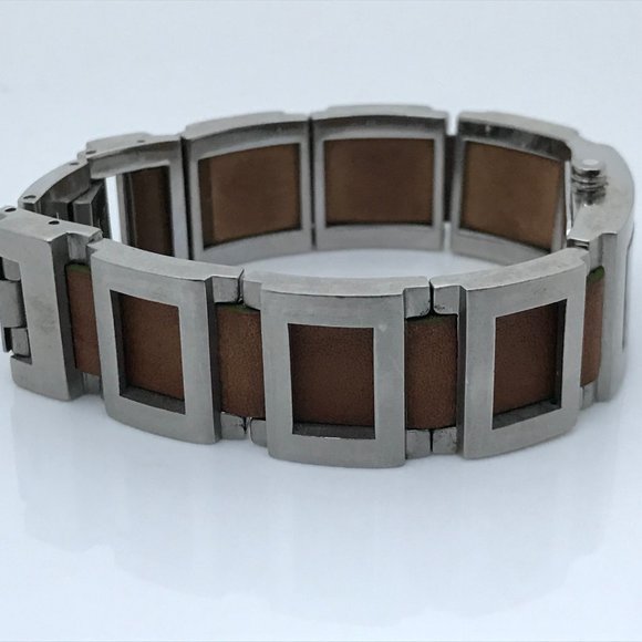 Fossil Women Watch Silver Tone Metal Brown Leather - Picture 5 of 11